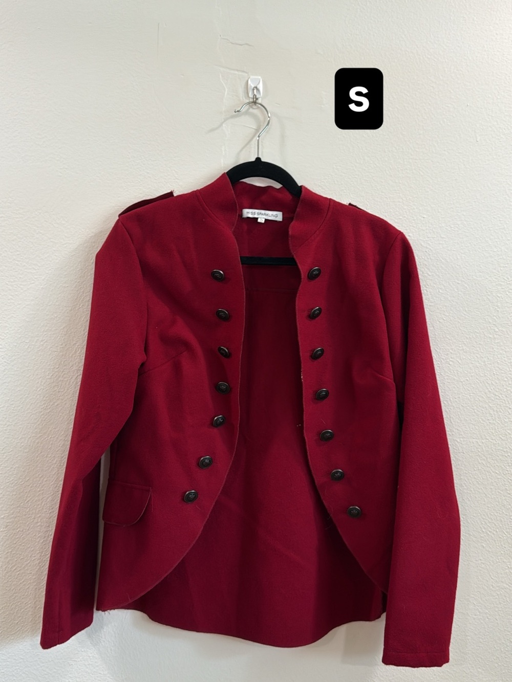 St. John Collection Crimson Military-Inspired Women's Blazer